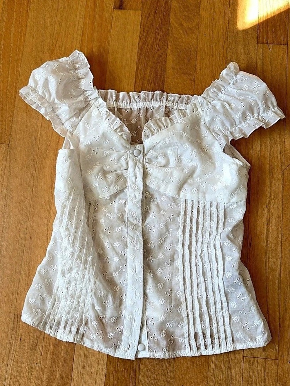 White Eyelet Blouse